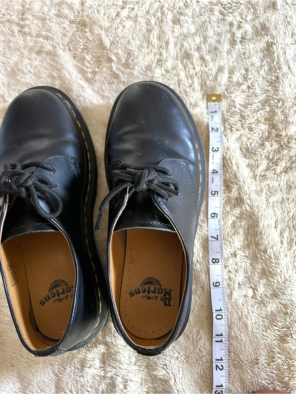 DR. MARTINS Men's Air Wair Black Shoes Size 7